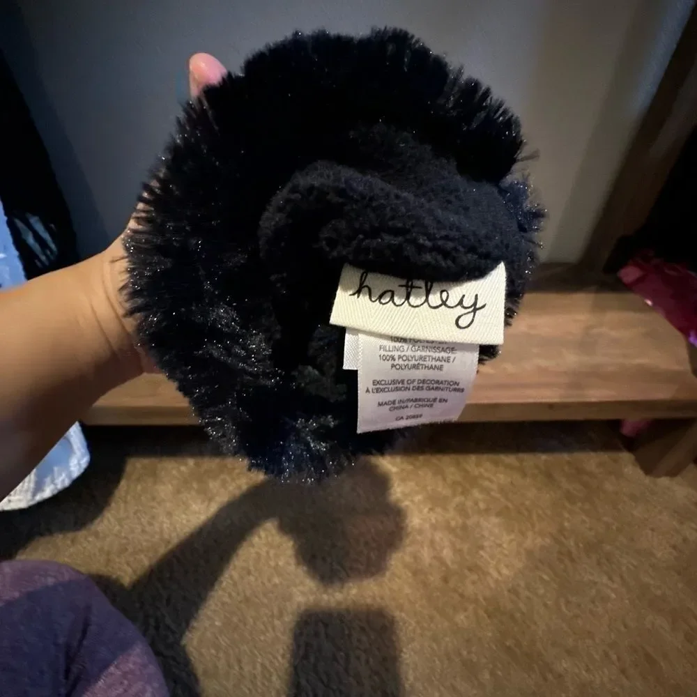 NWOT Harley Toddler Bear Black Sock Slippers Size 5-7 (S/P)